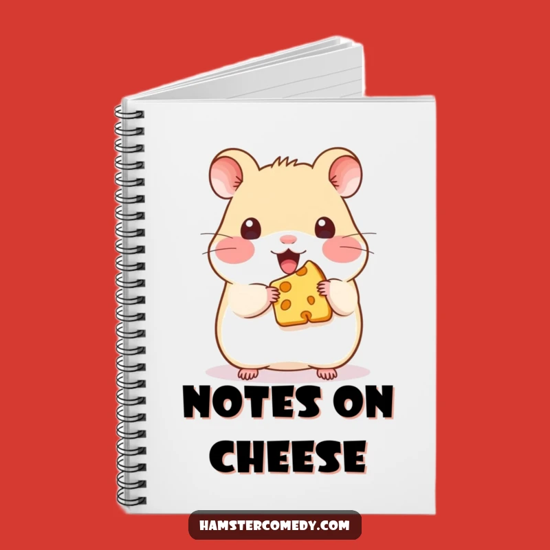 Funny Kawaii Hamster Cheese Notebook - Cute Hamster Journal, Perfect Funny Gift for Writers