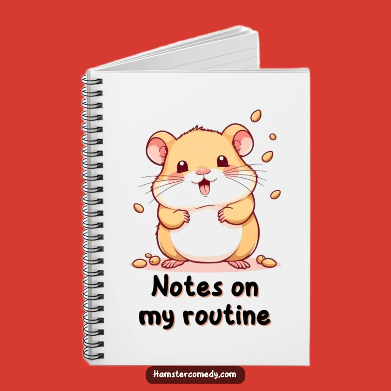 Funny Kawaii Hamster Juggler Notebook - Lined Journal for Creative Ideas