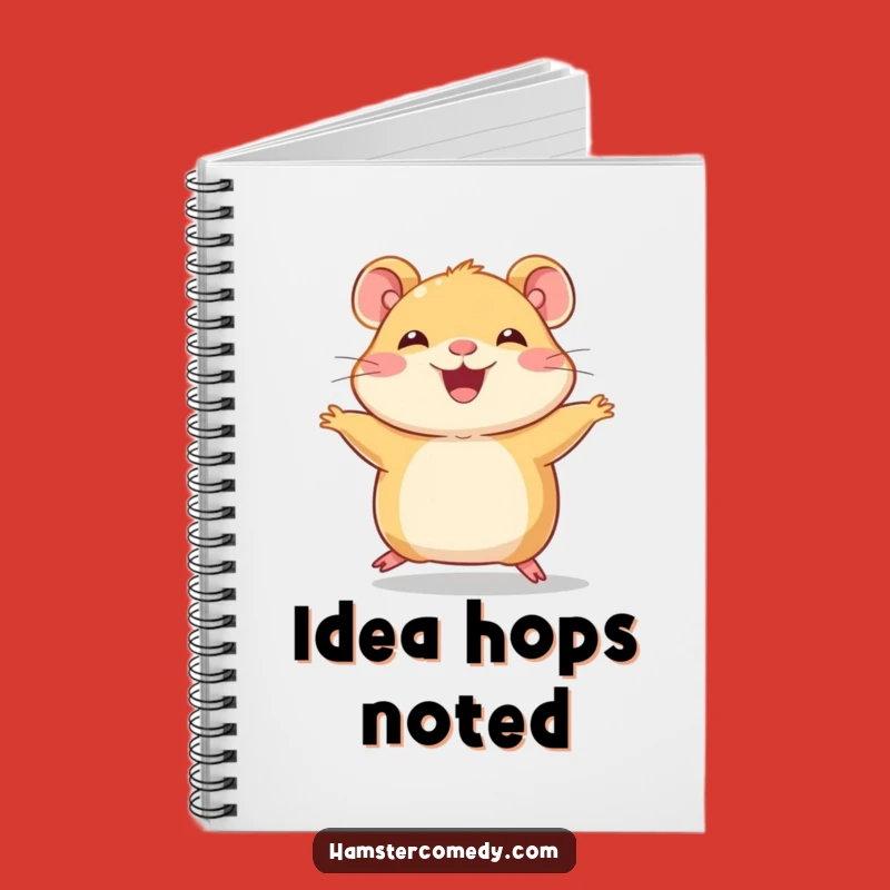 Funny Hamster Hop Notebook - Jot Down Cute Ideas, Ideal Funny Gift