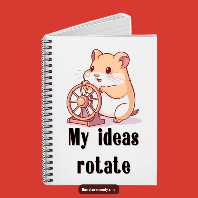 Funny Hamster Pushing Wheel Notebook: Jot Down Your Playful Ideas