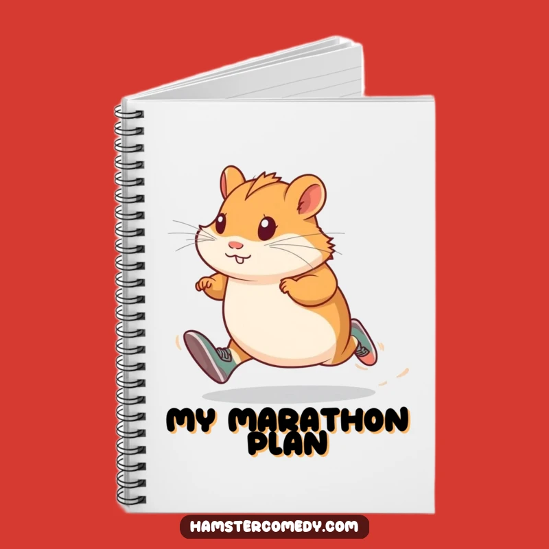 Funny Hamster Runner Notebook - Jot Down Goals with Speed Gift