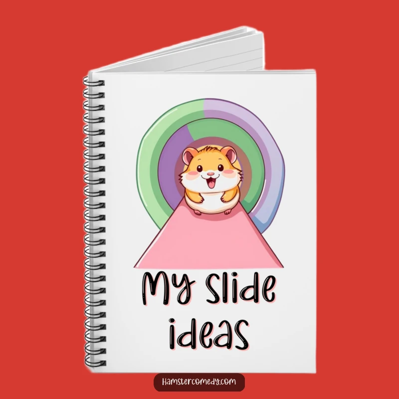 Funny Smiling Hamster Tunnel Notebook - Jot Down Ideas with Joyful Flair