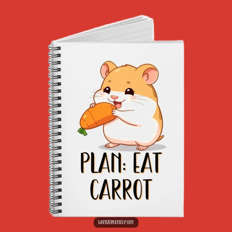 Funny Determined Hamster Carrot Notebook - Joyful Journal Funny Gift