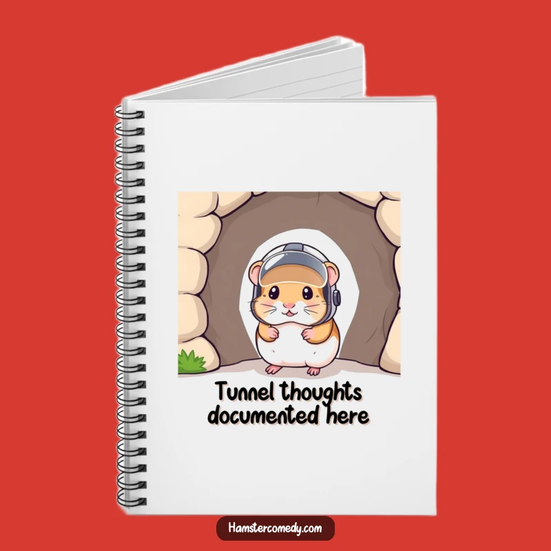 Funny Hamster Tunnel Notebook: Rodent Explorer Journal with Helmet Humorous Gift