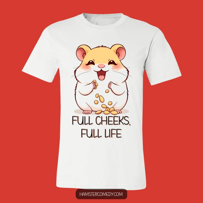 Funny Hamster Cheeky T-Shirt - Wear Your Love for Snacks Hilariously!