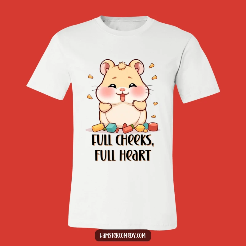 Funny Hamster Hoarder T-Shirt: Wear Your Stash with Chubby Cheek Humor