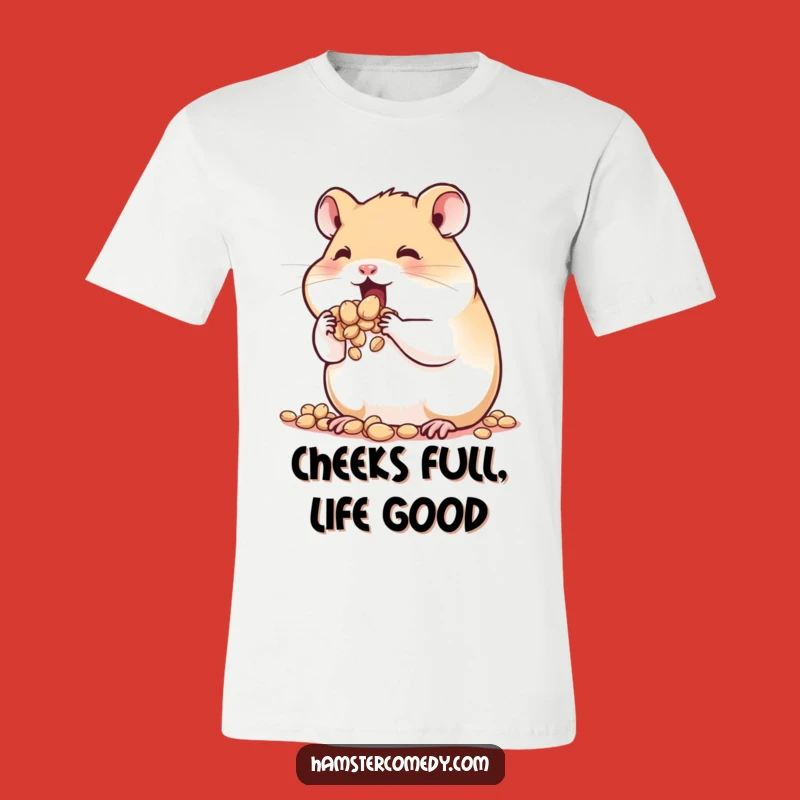 Funny Hamster T-Shirt: Cheeky Seed Stuffing Humor, Adorable and Funny Gift Tee