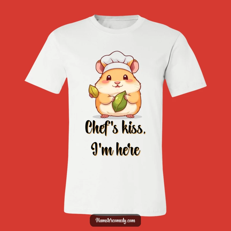Funny Kawaii Hamster Chef T-Shirt - Whimsical Culinary Apparel
