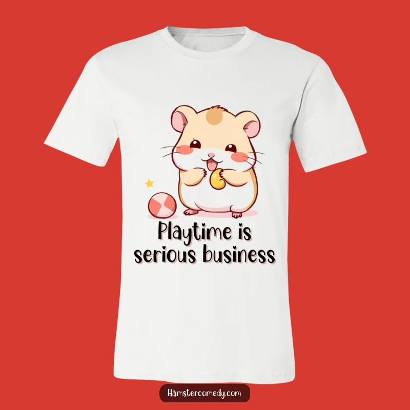 Funny Kawaii Hamster T-Shirt: Playful Toy Action, Hilarious Gift for Her