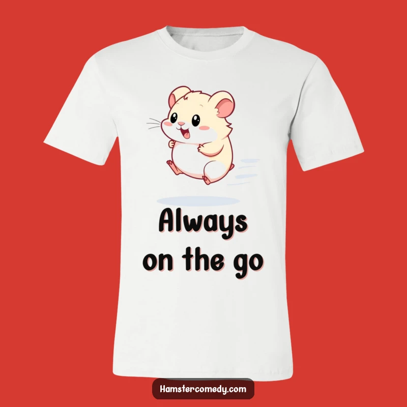 Funny Kawaii Hamster T-Shirt: Speedy Wheel Action, Hilarious Gift for Fitness Fans!