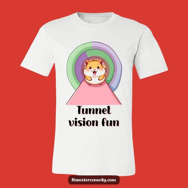 Funny Smiling Hamster Tunnel Tee - Hilarious Joyful Hamster Shirt