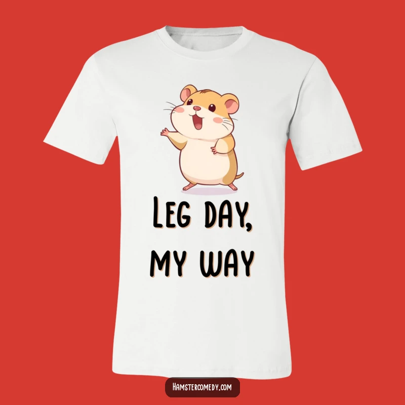 Funny Hamster Hop Tee - Silly Pet Action T-Shirt Funny Gift