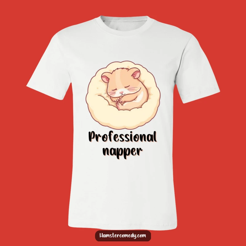 Funny Sleeping Hamster Cozy Tee - Peaceful Pet Nap Shirt Gift