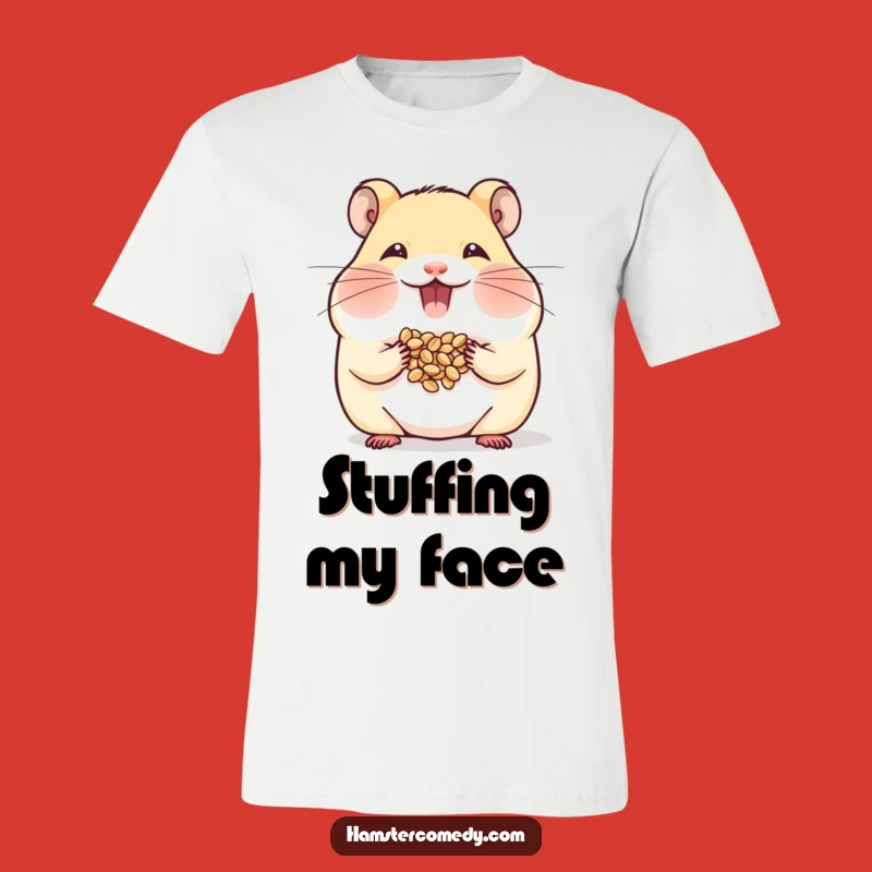 Funny Hamster T-Shirt: Cheeky Snack Lover Style, Great Gift!