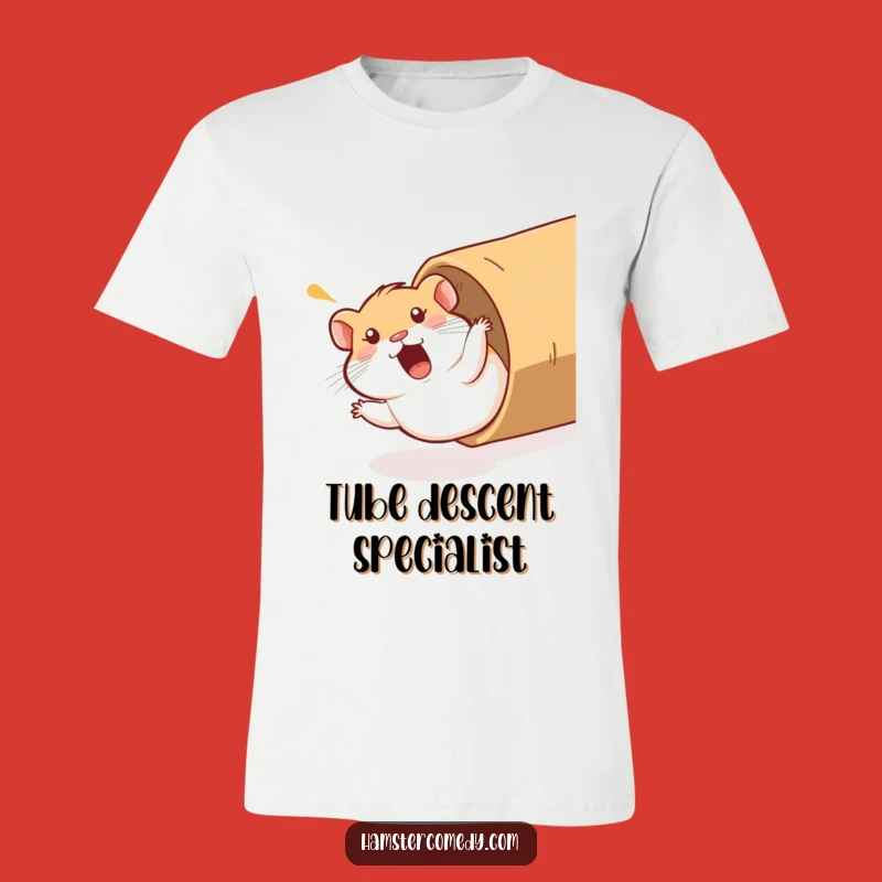 Funny Hamster T-Shirt: Comical Tube Slide Humor, Hilarious Action Gift Tee