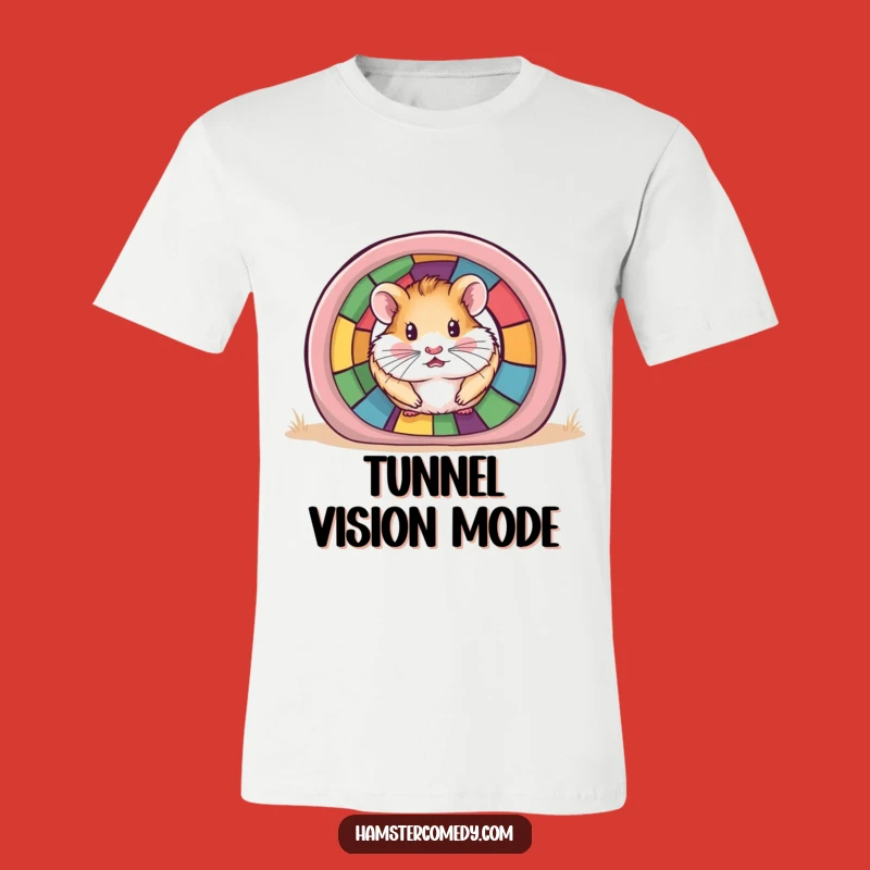 Funny Hamster Tunnel T-Shirt: Curious & Cute Style, Great Gift!