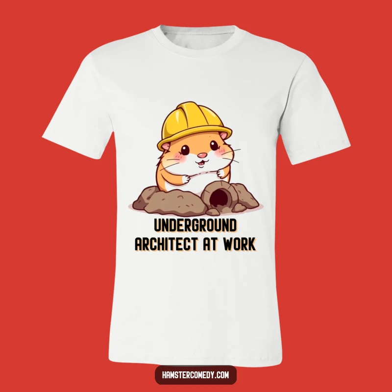 Funny Hamster Hard Hat T-Shirt: Hilarious Construction Design for Laugh Lovers