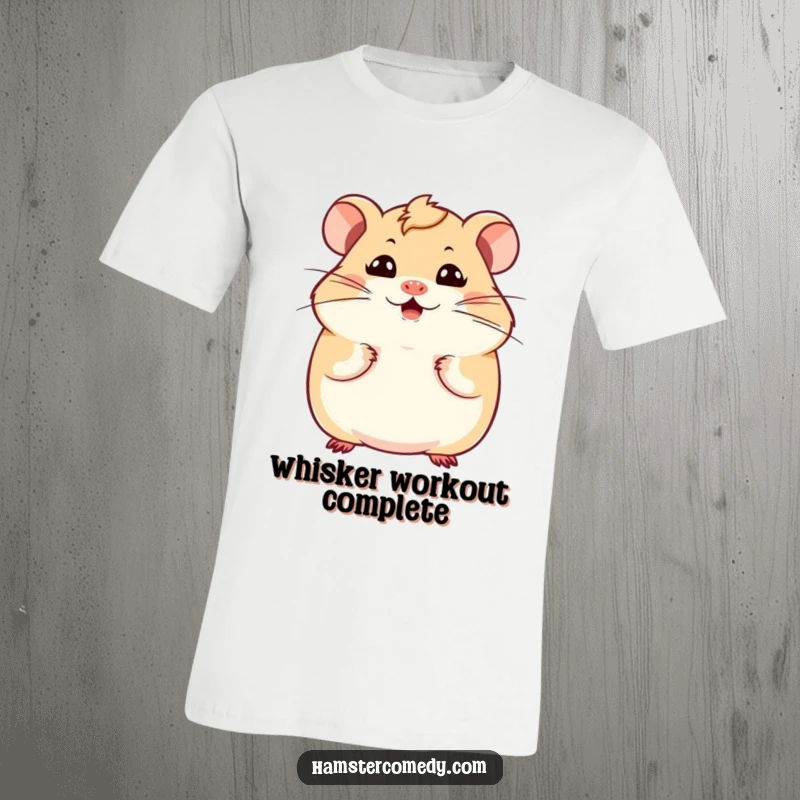 Funny Kawaii Hamster T-Shirt with a character making a funny face and vibrating whiskers, a humorous and cute statement piece.