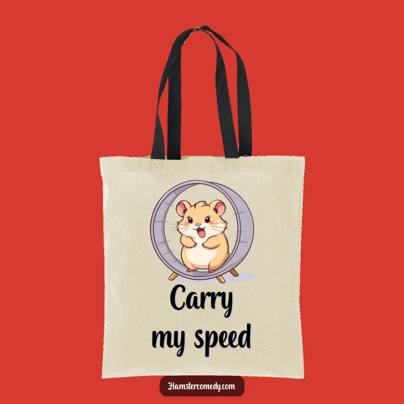 Funny Hamster Wheel Tote Bag - Carry Your Hustle with Hilarious Style!