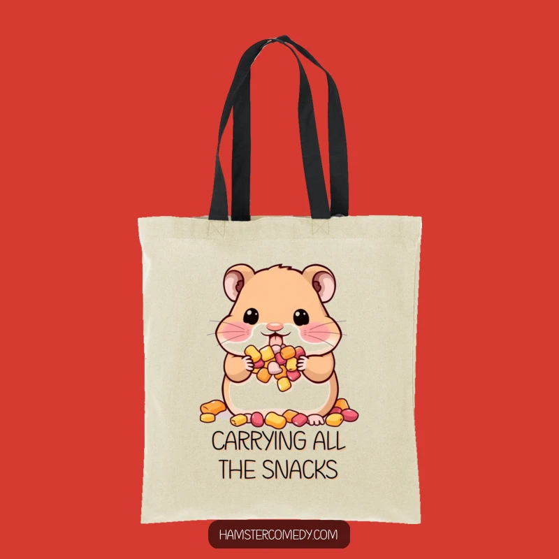 Funny Kawaii Hamster Tote Bag: Carry Your Snacks in Style, Great Gift!