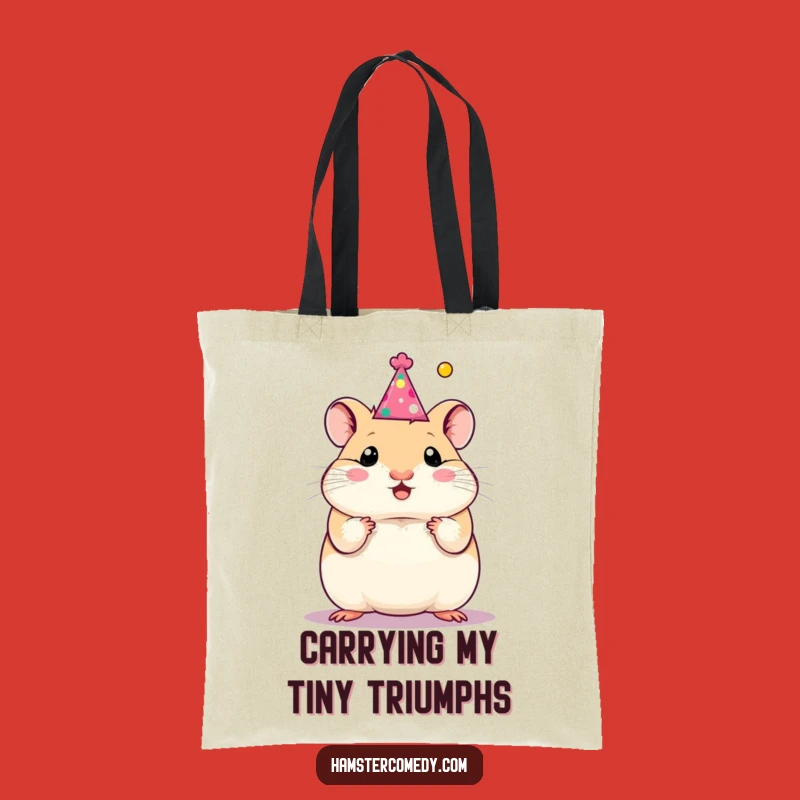 Funny Hamster Party Hat Tote Bag: Carry Your Successes in Style