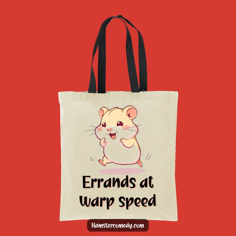 Funny Speedy Hamster Tote Bag: Carry Your Speed with This Hilarious Dash, Perfect Funny Gift