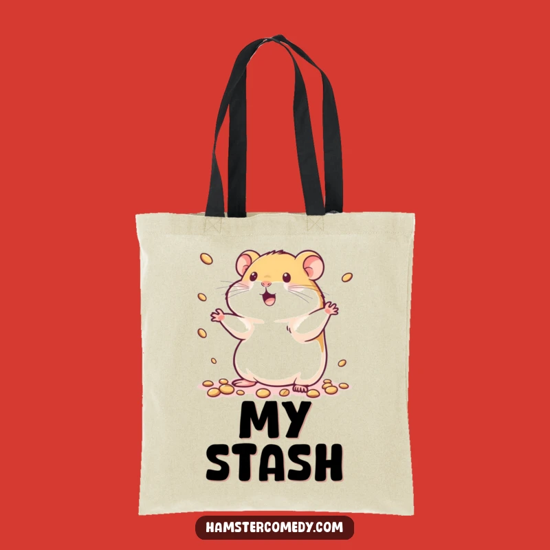 Funny Juggling Hamster Tote Bag: Cute Kawaii Playful Carryall