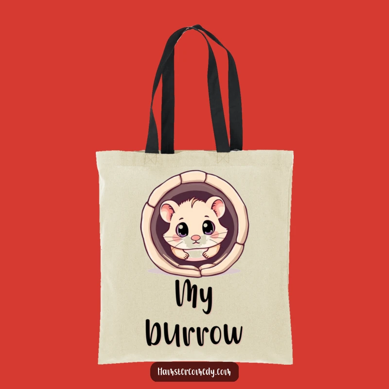 Funny Explorer Hamster Tote Bag: Cute Kawaii Adventure Carryall