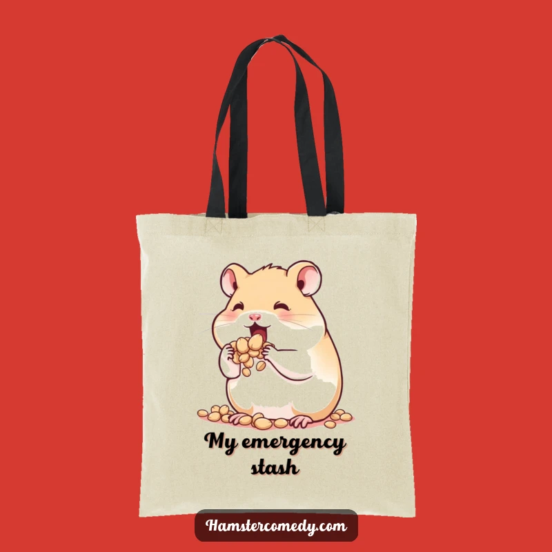 Funny Hamster Tote Bag: Cheeky Seed Stuffing, Spacious and Humorous Shopping Gift