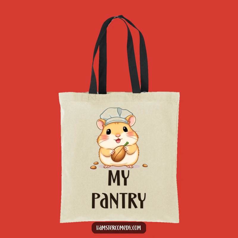 Funny Reusable Hamster Chef Tote Bag: Cute Kawaii Shopping Bag