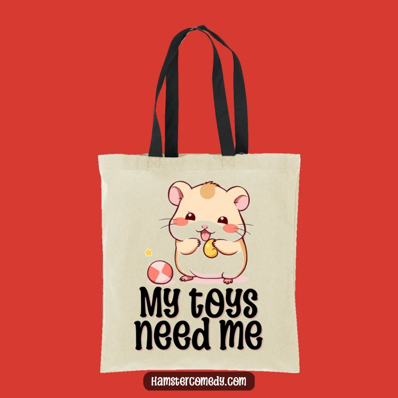 Funny Kawaii Hamster Tote Bag: Playful Toy Design, Spacious & Humorous Gift