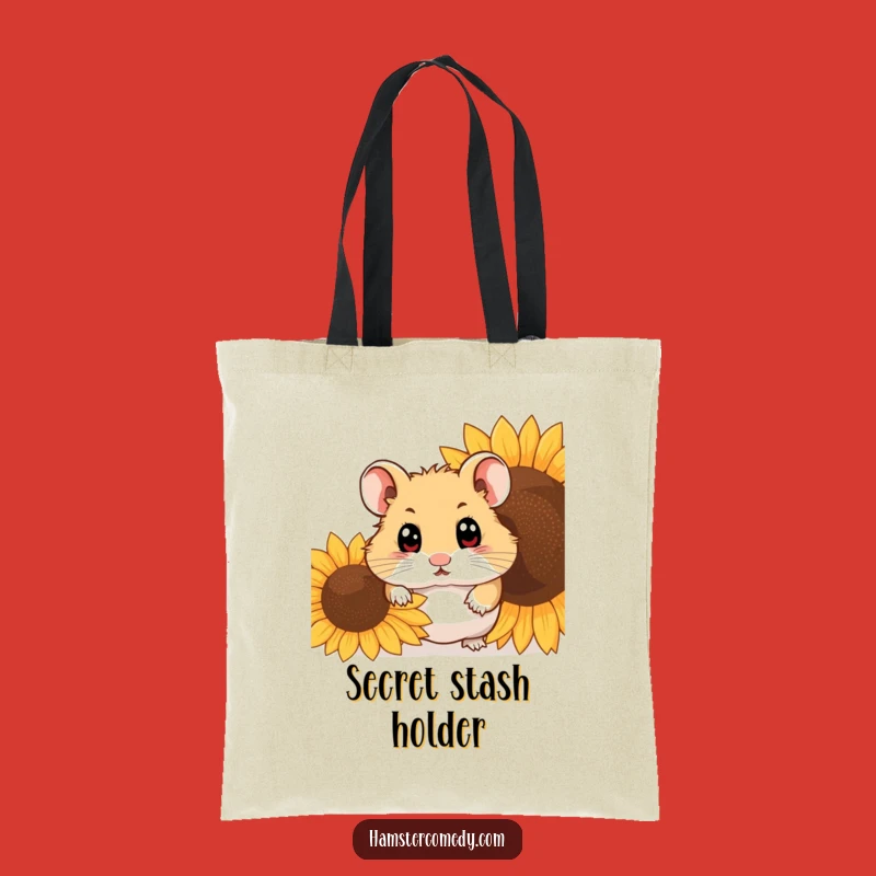 Funny Hamster Tote Bag: Carry Your Snacks, Shy Hamster Funny Gift Bag
